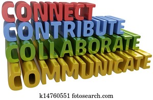 קשר, השתתף, התקשר, תרום