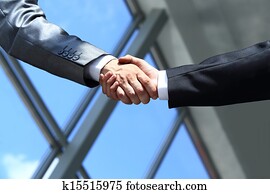 ビジネス 人々, 揺れている手, 中に, オフィス