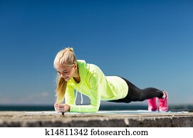 妇女, 做, 运动, 在户外