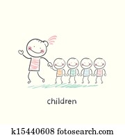 孩子, 以及, 成年人