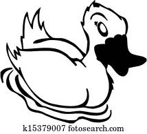 かわいい アヒル セット クリップアート 切り張り イラスト 絵画 集 K6667621 Fotosearch