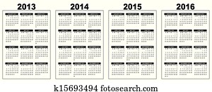 カレンダー 2012 2013 2014 2015 2016 2017 クリップアート