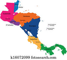 中央アメリカ 地図 クリップアート K Fotosearch