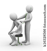 3d doctor examining patient with stethoscope 