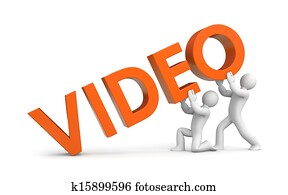 3d small people raise word video