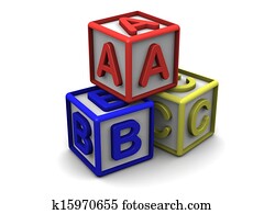 a, *b*, *c*, מכתבים, קוביות, לגוז
