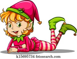 A cute playful elf A cute playful elf