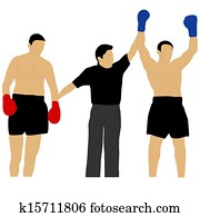 a referee gives the victory a boxer a referee gives the victory a boxer