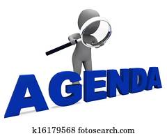 agenda, personagem, meios, programa, programa, ou, esboço