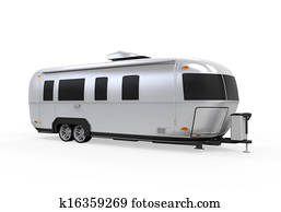 Airstream Camper Isolated Airstream Camper Isolated