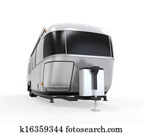 Airstream Camper Isolated Airstream Camper Isolated