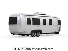 Airstream Camper Isolated Airstream Camper Isolated