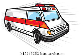 ambulância, furgão