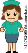 Angry Nurse Character
