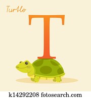 Animal alphabet with turtle Animal alphabet with turtle