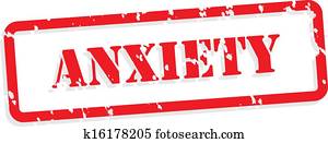 Anxiety Rubber Stamp Anxiety Rubber Stamp