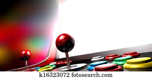 Arcade Game With Illuminated Screen