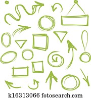 Arrows and frames, sketch for your design Arrows and frames, sketch for your design