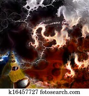 Artistic Abstract with eternal symbol Artistic Abstract with eternal symbol