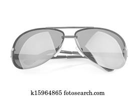 Aviator sunglasses isolated on white background