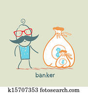 banker with a sack of money