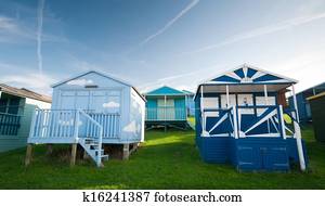 Beach huts , Whitstable