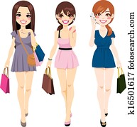 Beautiful Girls Shopping