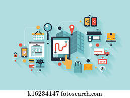 beweglich, shoppen, abbildung, begriff beweglich, shoppen, abbildung, begriff