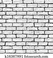 Brick wall seamless pattern. Brick wall seamless pattern.