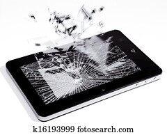 Electronic report. Binders and tablet pc with graph Drawing | k8924052