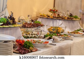 Buffet with different appetizers Buffet with different appetizers