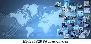 Business collage background.