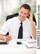 business executive sitting in office