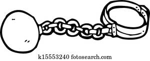 Ball and chain Clipart | cp_ballchain | Fotosearch