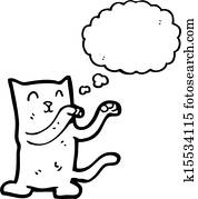 A dancing cartoon cat Clipart | 849015 | Fotosearch