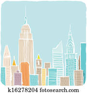Cartoon New York City Sketch Cartoon New York City Sketch