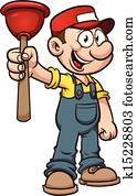 Cartoon plumber Cartoon plumber