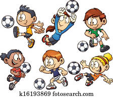 Cartoon soccer kids Cartoon soccer kids