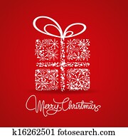 christmas card with a gift christmas card with a gift