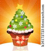 Christmas cupcake Christmas cupcake
