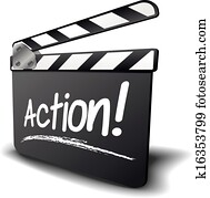 clapper board action clapper board action