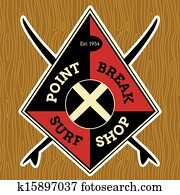 Classic Surf Logo Design Classic Surf Logo Design
