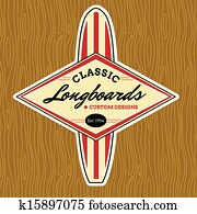 Classic Surf Logo Design Classic Surf Logo Design