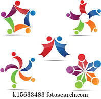 comunidad, red, y, social, iconos