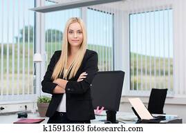 Confident successful business executive