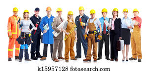 Construction workers group. Construction workers group.
