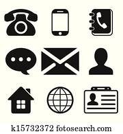 Contact Icons Set Contact Icons Set