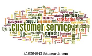 Customer service concept in word cloud Customer service concept in word cloud