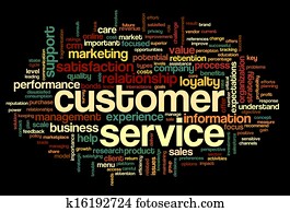 Customer service concept in word cloud Customer service concept in word cloud