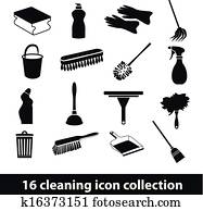 czyszczenie, ikony